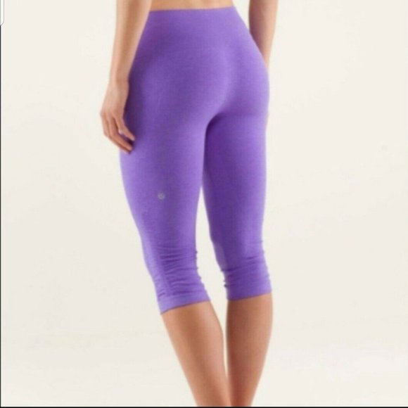 lululemon athletica Pants - Lululemon Ebb And Flow Crop - Purple